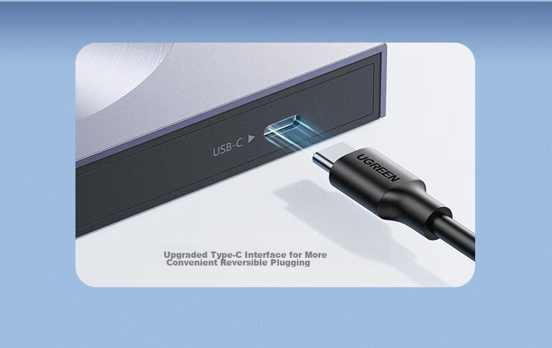 UGREEN USB External Optical Drive 8X Speed DVD/CD Burner Reader Portable Laptop External Disc Player Driver-Free 55847 5