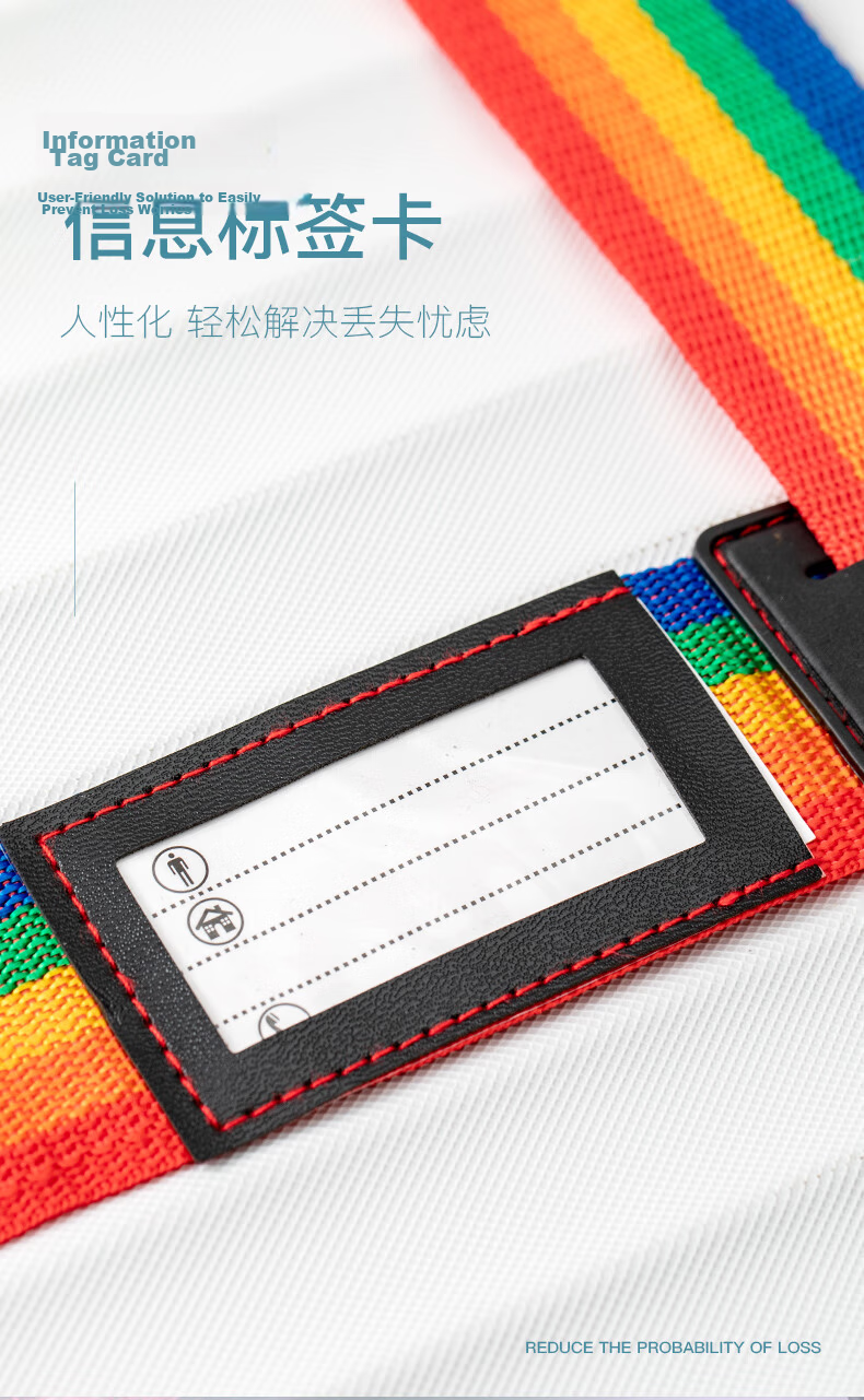 Etravel Cross-Shaped Packing Strap with Combination Lock, Luggage Security Strap, Colorful Version with Combination Lock 4