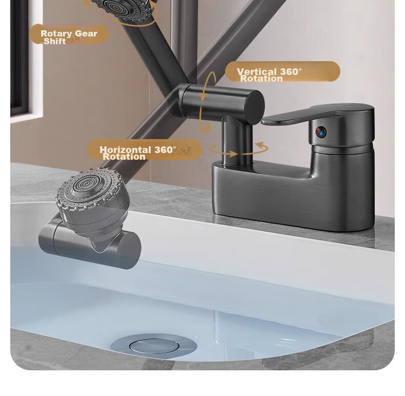 IVORPO Seiko Double Hole Basin Faucet Hot and Cold Bathroom Washbasin Faucet 6