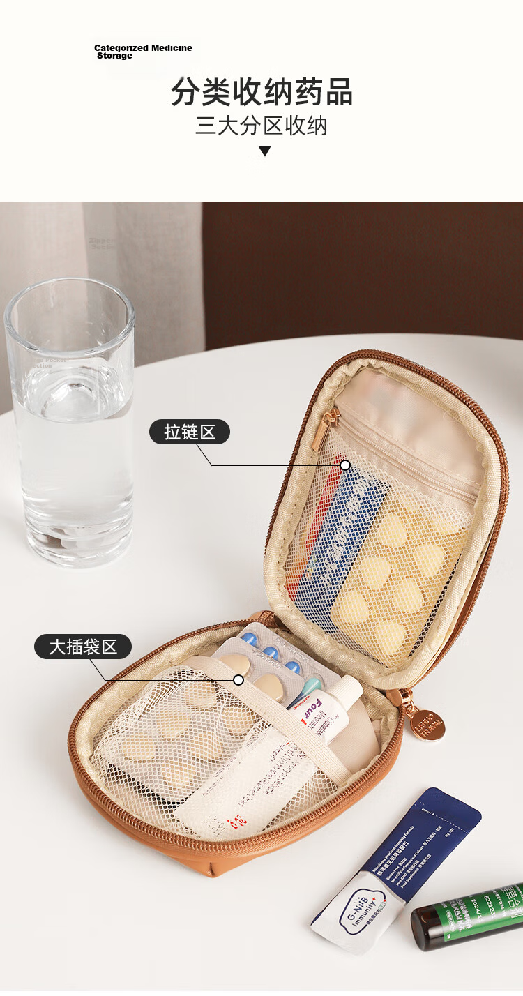 Lehuolvxing Pill Organizer, Portable Medicine Dispenser, Compact Travel Case for Pills, Small Five-Day Pack, Mini Pill Box for Business Trips 5
