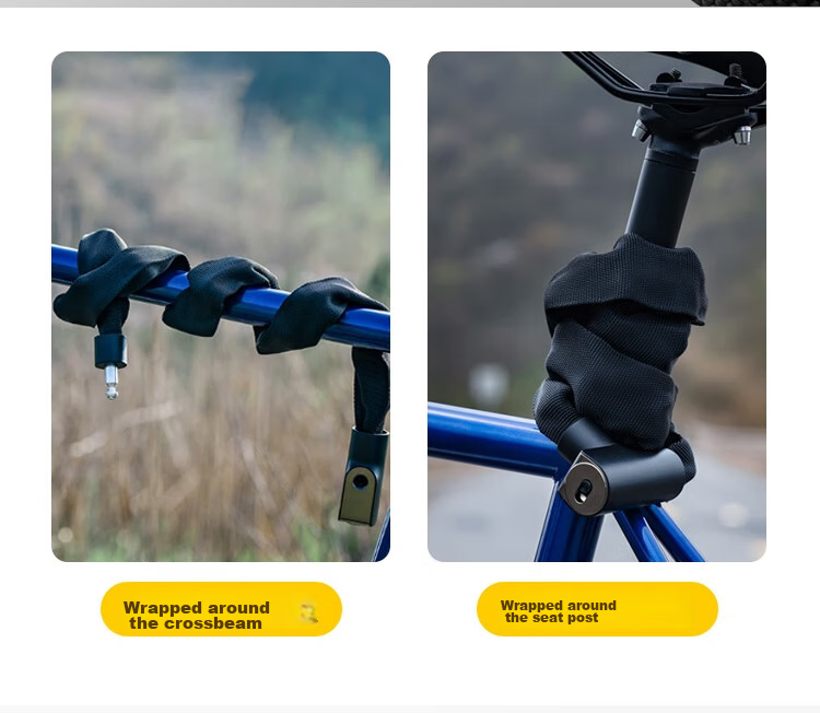 JD Jingzao Key Chain Lock Bicycle Lock Electric Vehicle Chain Anti-theft Lock 100cm with 2 Keys 7
