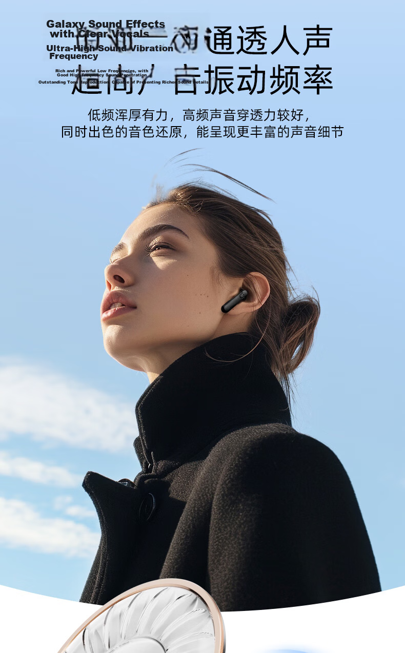 Lenovo [Over 90,000 Sold] Wireless Bluetooth Earphones for Music, Sports, Gaming, Low Latency Semi-In Earphones Compatible with Apple Phones LP42 Black 8