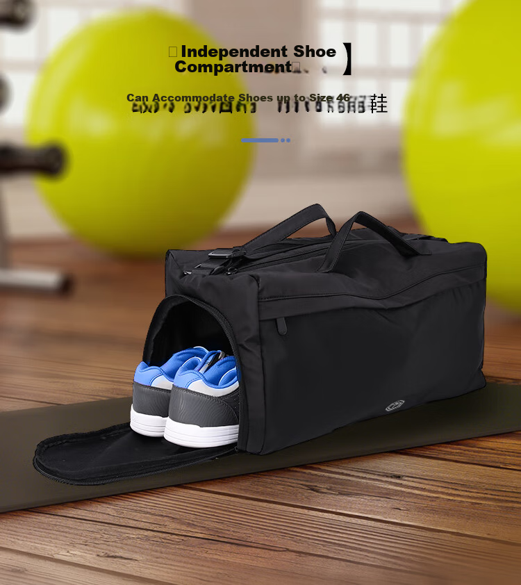JD Jingzao Large Capacity Yoga Fitness Travel Bag Multifunctional Sports Storage Bag Black (Convertible Backpack, Crossbody, Handheld) 13