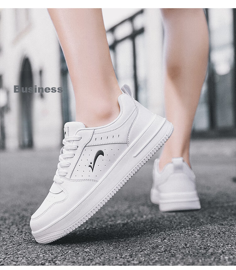 Guirenniao Men's Casual Sneakers New Couple's Thick-Soled Sports Shoes White/Red Size 41 34