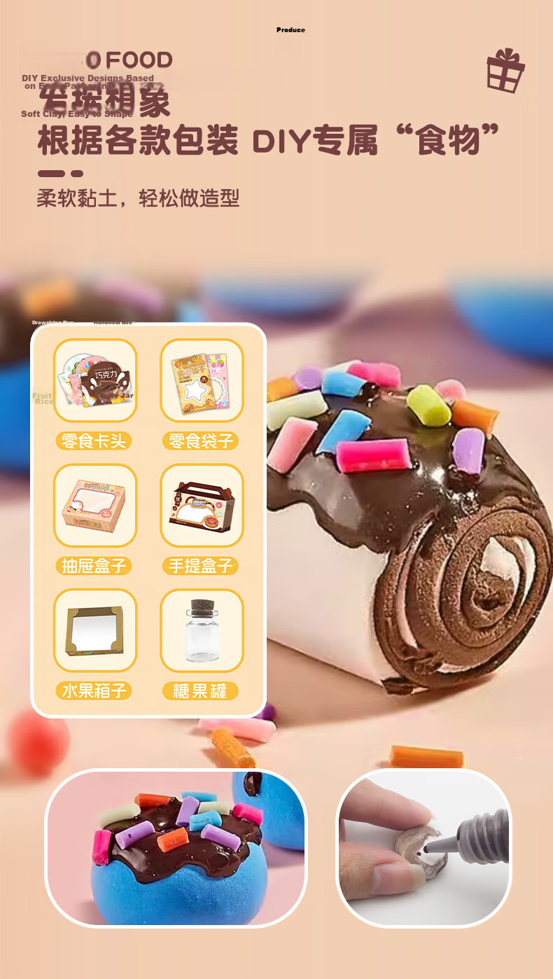 Maggic Seed Children's Toy, DIY Craft Kit, Realistic Miniature Food Toy, Girls' Toy, New Year Gift, Handmade Bento Box 5