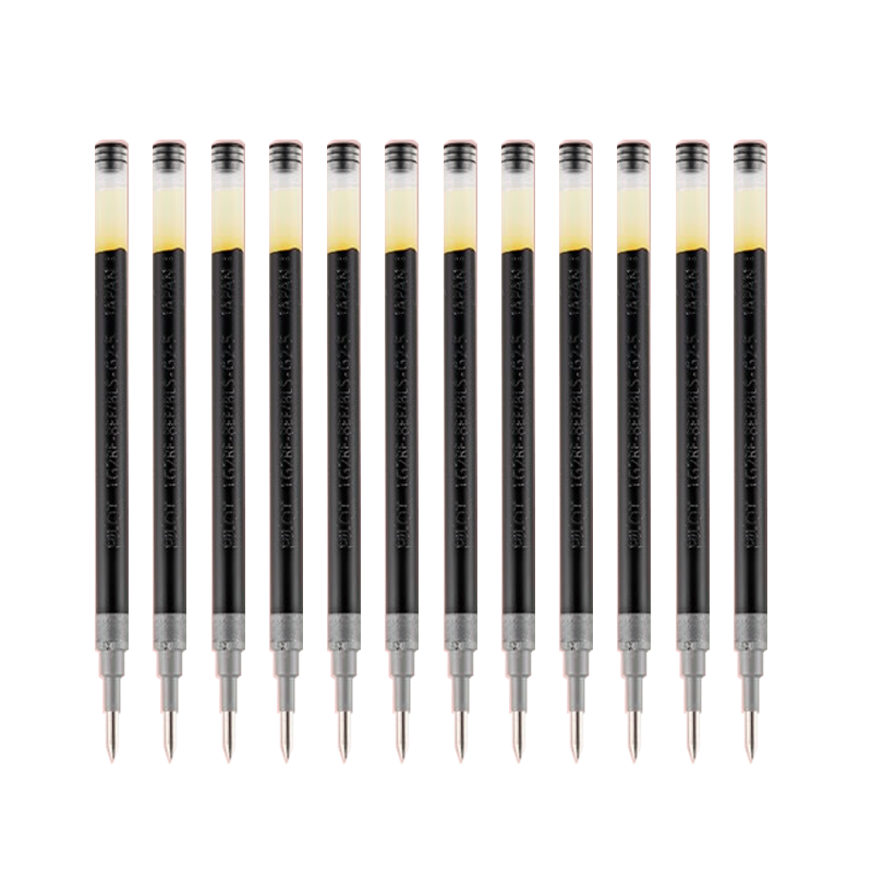 PILOT 0.5mm Gel Pen Refill Bullet Tip Quick-Dry Ink for BL-G2 BLS-G2-5 Black 12-Pack