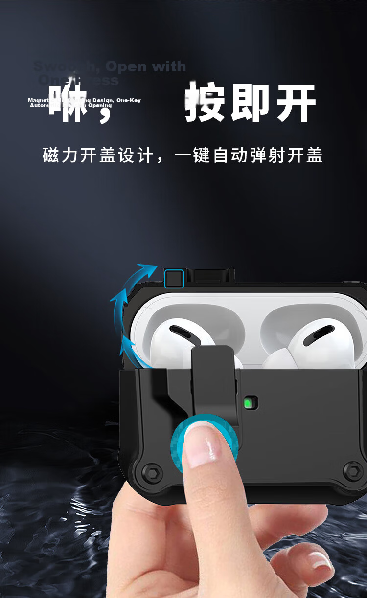 TRUST ME AirPods Pro 2 Protective Case Pro2 Shockproof Magnetic Cover Wireless Bluetooth Earphone Case Anti-Lost Split Smart Flip White 3