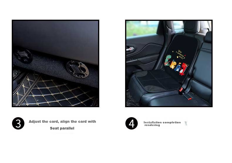 Digalun Car Child Safety Seat Anti-Wear Pad ISOFIX Universal Britax Thickened Non-Slip Protective Mat Creative Cute Cartoon Dinosaur 16