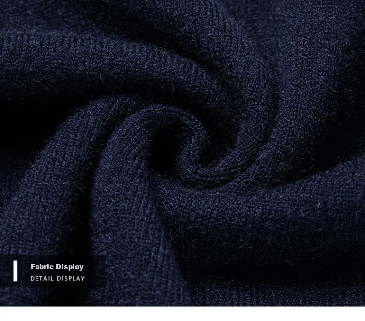 Hengyuanxiang [Wool Included] Men's Long Sleeve T-Shirt Autumn Winter Thickened Warm Knitted Base Shirt Sweater Dark Gray 4XL 23