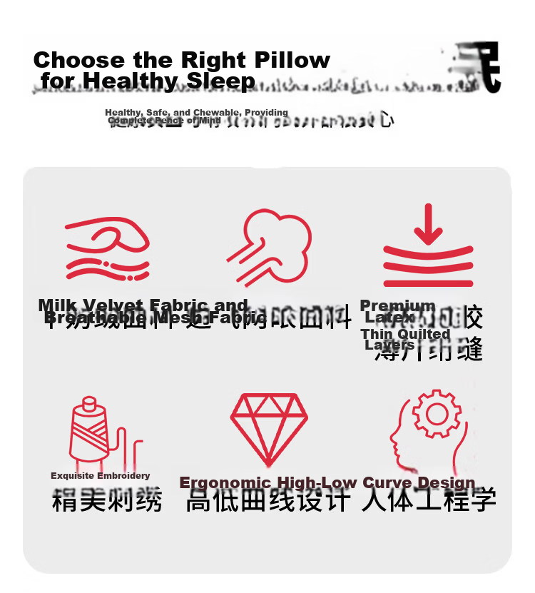 MINISO Natural Antibacterial Ergonomic Neck Pillow Deep Sleep Cervical Spine Pressure Relief Pillow Core Single Piece 2