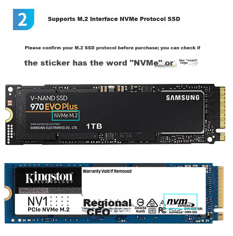 AOKO mSATA/M.2 SATA/NVMe SSD Enclosure Base, 2.5/3.5" SATA Mechanical Multi-Functional Reader, M2 to USB Dual Protocol Adapter, AM10SL 5