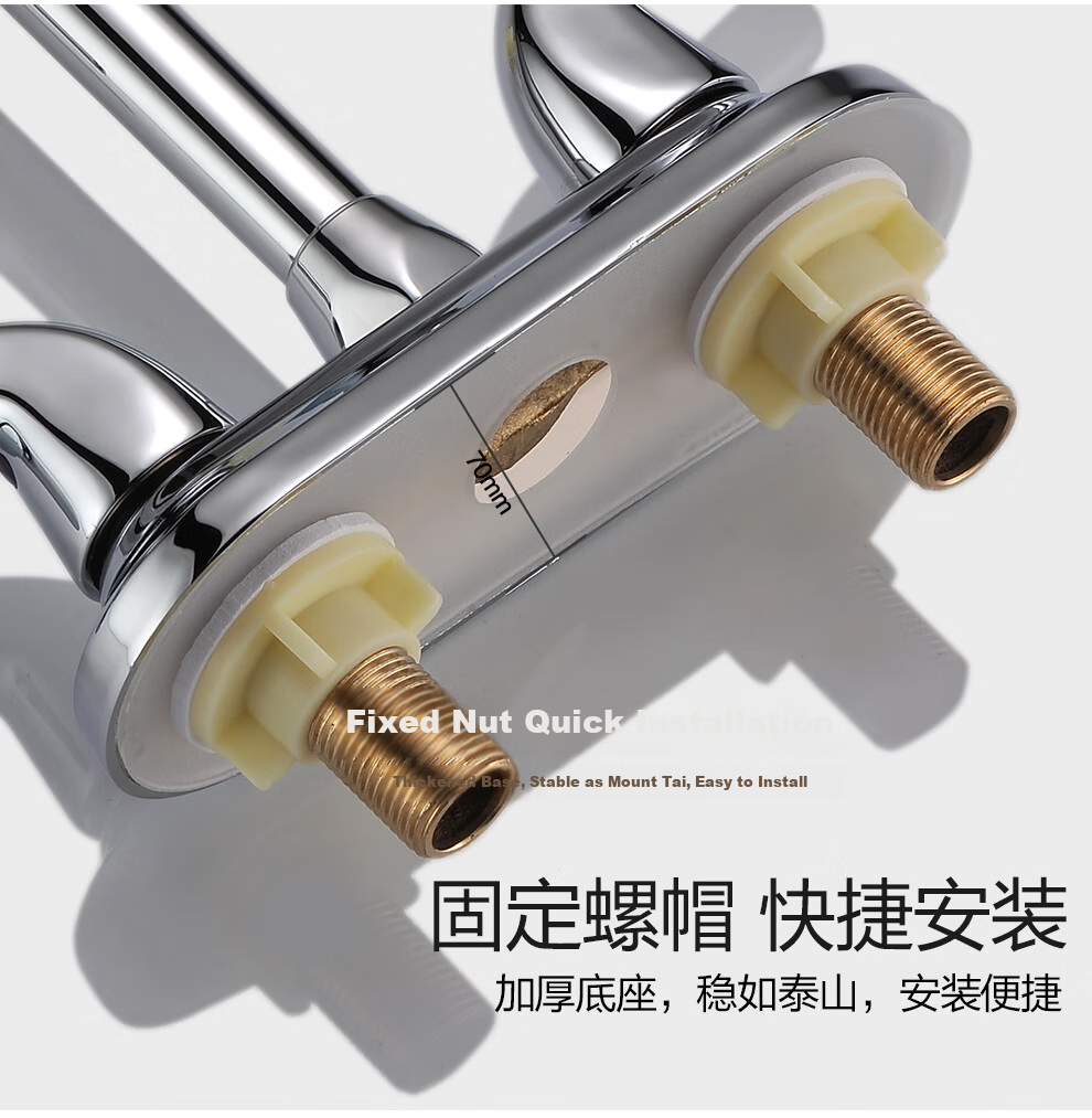 CVBAB Double Hole Basin Faucet Hot and Cold Dual Control Brass Bathroom Washbasin Faucet CV3022 12