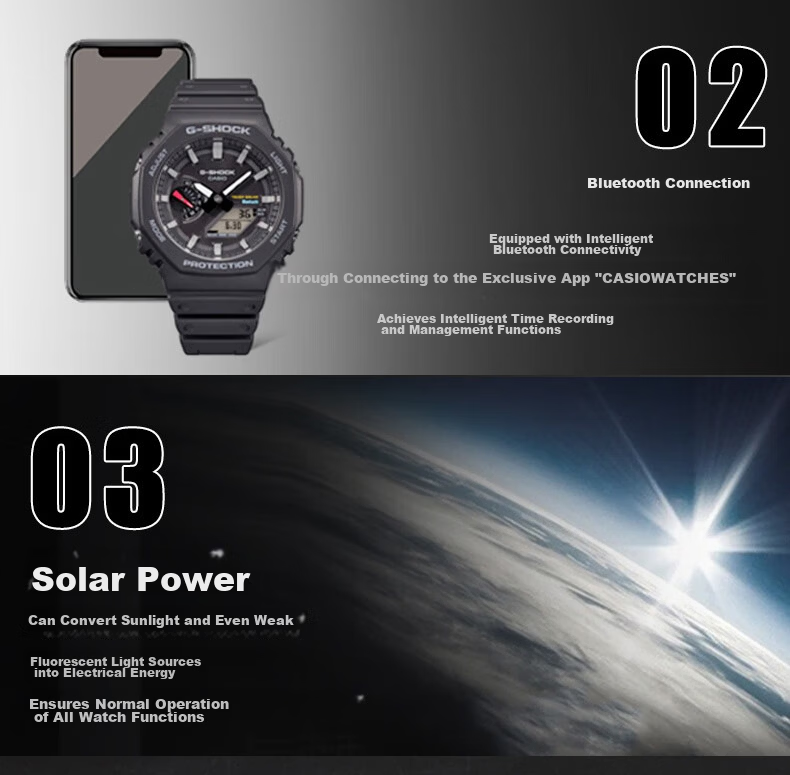 Casio Men's G-SHOCK Watch, Hachioji Sports Student Digital Japanese/Korean Style Watch, Gift for Boyfriend, GA-B2100 8