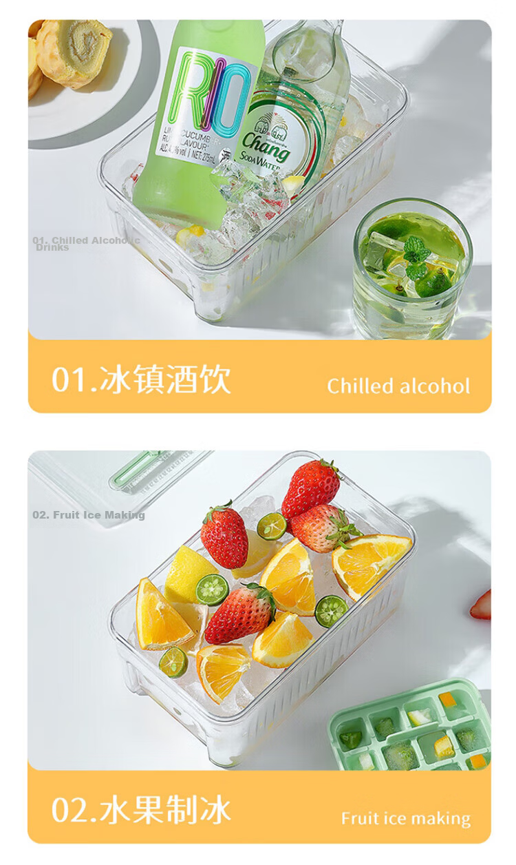 BJ 316 Stainless Steel Ice Cube Tray, Whiskey Ice Cube Mold, Metal Ice Cube Tray, Four-Piece Set 11