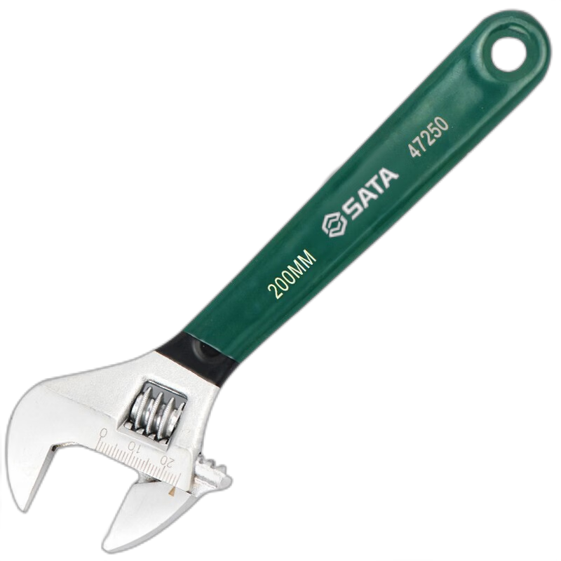 SATA Plastic-Coated European Adjustable Wrench 8" Automotive Repair Adjustable Wrench 47250
