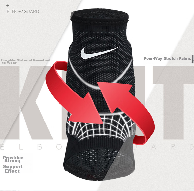NIKE Knitted Sports Ankle Support Brace for Fixing Sprained Ankle, Suitable for Men And Women, Basketball, Badminton, N1000670031, Size L 5