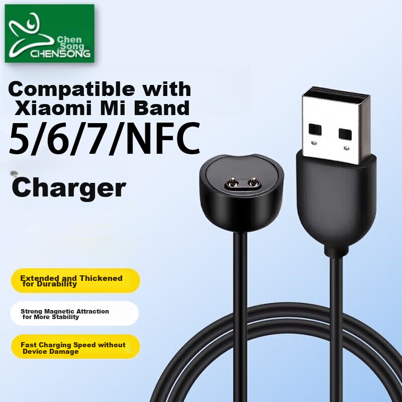 CHENSONG Magnetic Charging Cable Dock for Xiaomi Mi Band 7/7 NFC/6/6 NFC/5/5 NFC Fitness Tracker Charger
