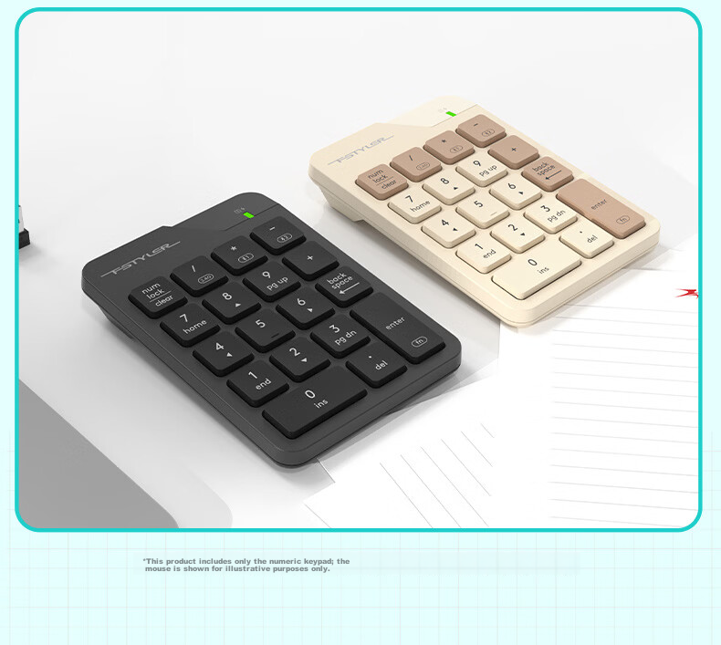 A4TECH FBK21C 18-Key Bluetooth Wireless Numeric Keypad Rechargeable Mini External Numeric Keypad for Laptop, Iron Gray, Bluetooth/Wireless 9