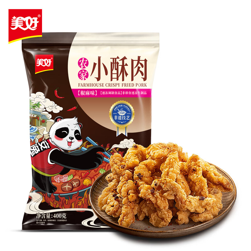 美好 农家小酥肉椒麻味400g 猪肉酥肉 方便半成品菜 空气炸锅食材