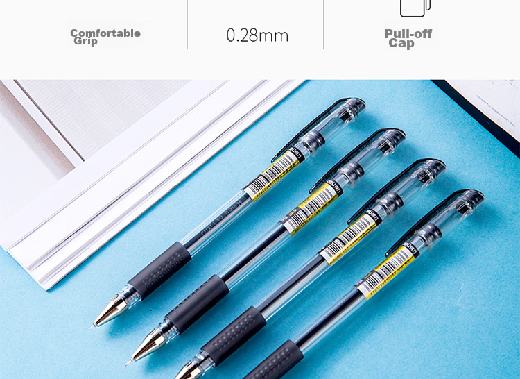 Deli 0.28mm Finance Gel Pen Full Needle Tube 12-Pack Office Supplies S820 Exam Essential Back to School 3
