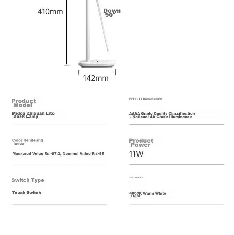 Midea Zhixuan AAA Grade Reading and Study Desk Lamp【Renewal Subsidy】Home Bedside Lamp 13