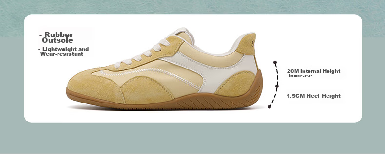 Basto Women's Retro Versatile Derby Shoes Soft Sole Slip-On Colorblock Casual Shoes S1057BM6 Beige Mesh Size 37 10