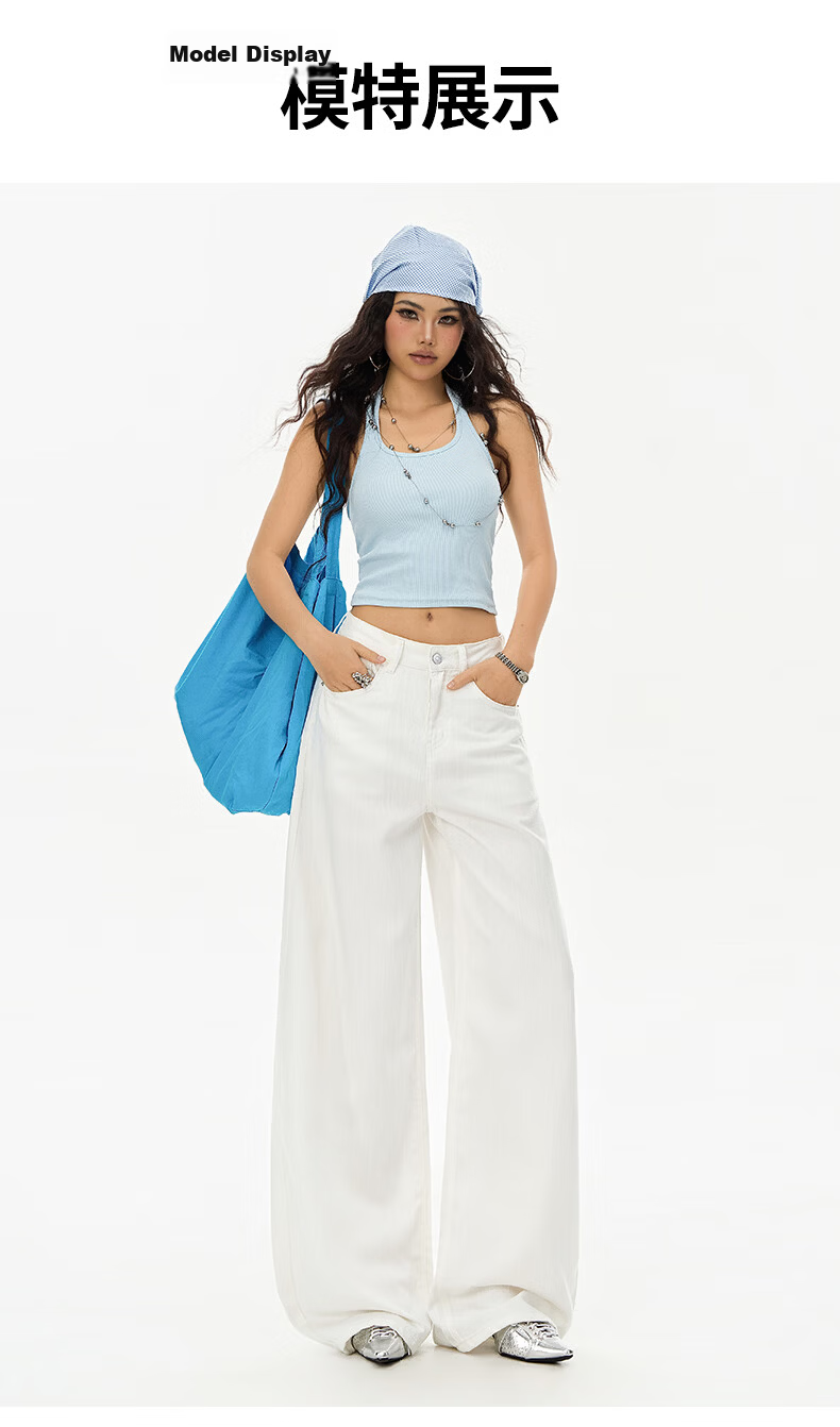 Boruilai Lyocell Summer Lightweight Three-Proof Denim Jeans for Women 2026 New Bamboo Texture White Casual Wide-Leg Pants 20
