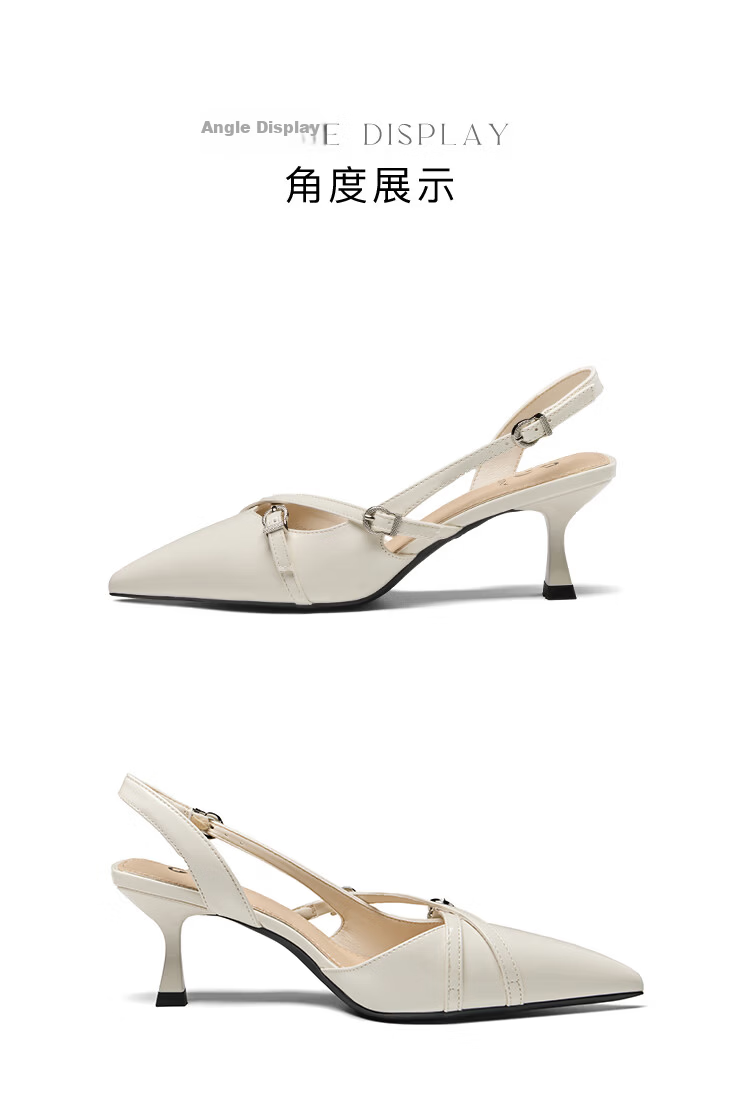 Zhuoshini French Style Women's Sandals 2026 New Spring Patent Leather High Heel Sexy Peep Toe Sandals Single Shoes Wine Red 38 14