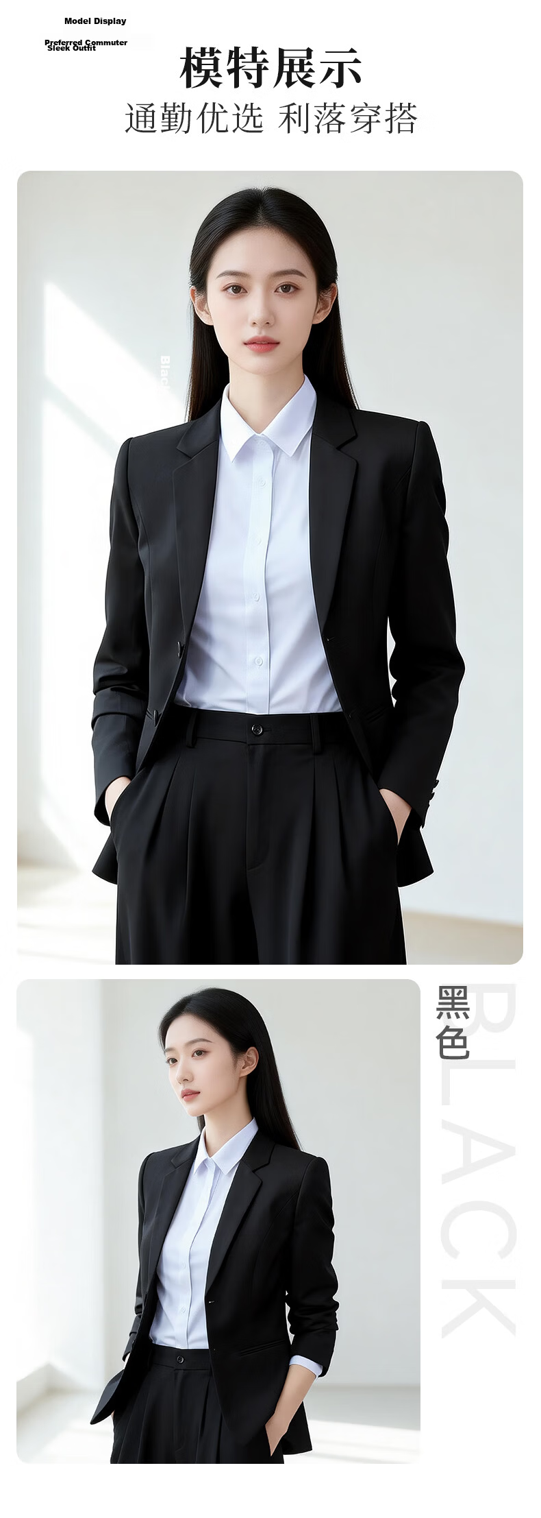 Yulixi Women's Business Slim Fit Wrinkle-Free Blazer Suit 2026 New Daily Two-Piece Set 11