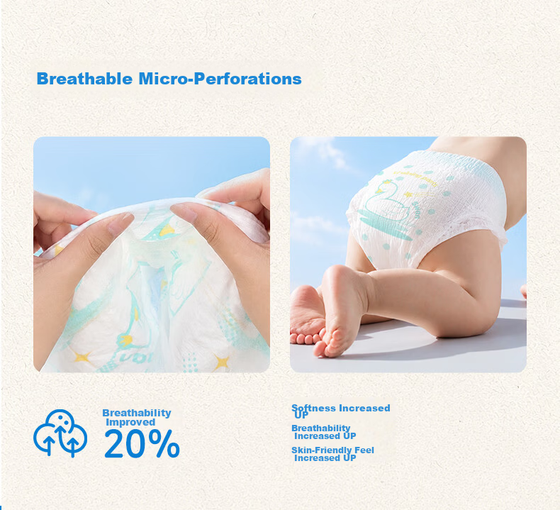 Shinrea [No Melamine Detected] Swan Pull-Up Diapers XXXXL 52 Pieces, Skin-Friendly Breathable Unisex Diapers 4