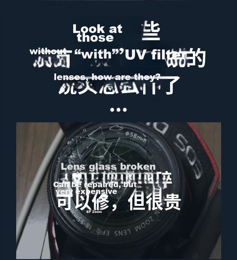 JJC UV Lens Filter Protective Glass for Canon Sony Fuji Nikon DSLR Mirrorless Camera Lens Accessories 2