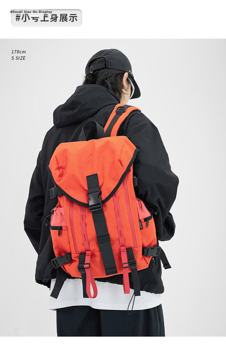 MYEDITION Trendy Backpack Outdoor Travel Water-Resistant Large Capacity Laptop Student School Bag Black Large 16
