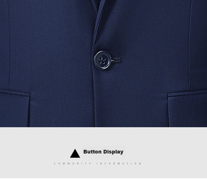 ROMON Men's Business Slim Fit Suit Set, Groom Best Man Wedding Formal Two-Piece, Navy Blue 5XL Y306 14