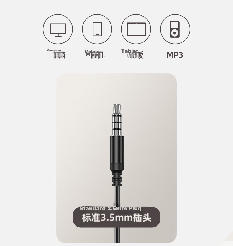 Aigo High-Definition Sound Quality Type-C Wired Headphones Digital Interface Compatible with OPPO, Xiaomi, Android Phones, Computers, IPhone 15/16 A160D 7