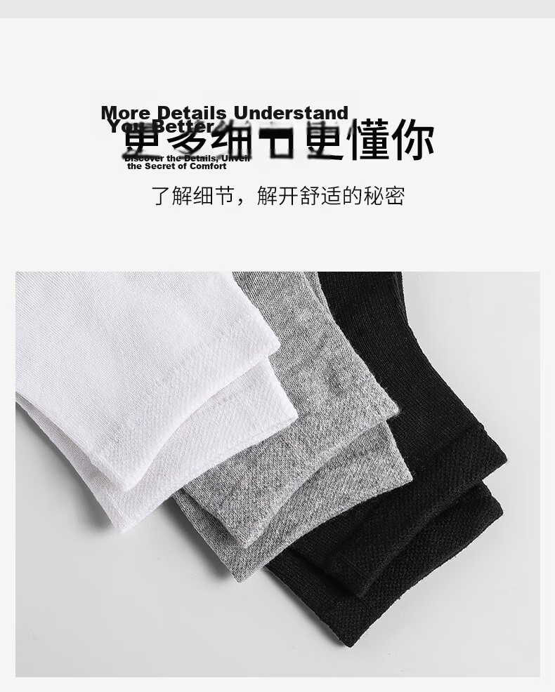 Etravel Disposable Self-Comfortable Daily Short Socks [10 Pairs], Business Travel Comfortable Sweat-Absorbing, Black 15