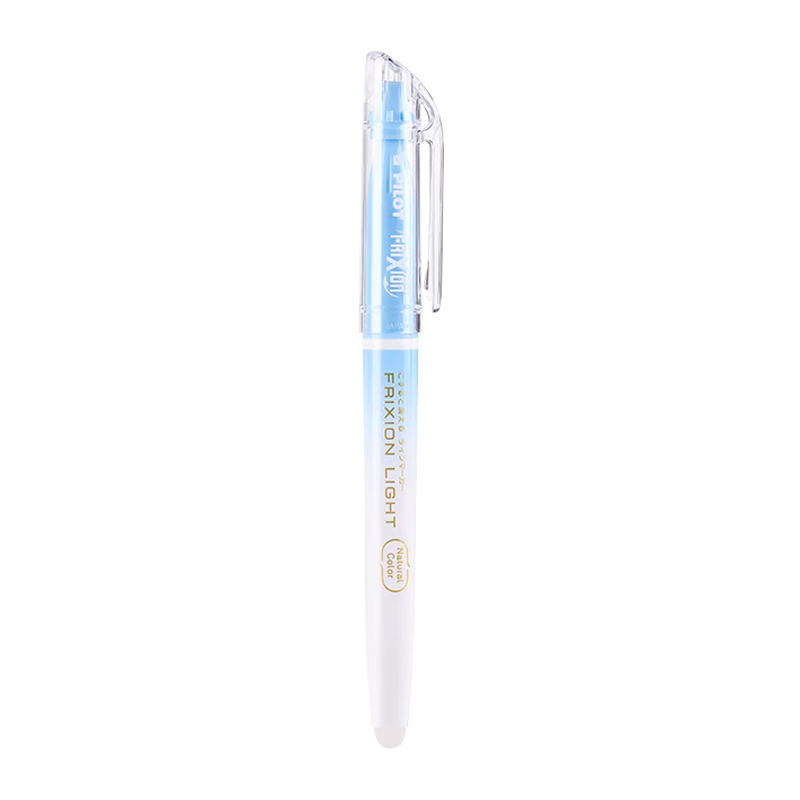 PILOT Frixion Erasable Highlighter Pen SFL-10SL-NSKL Slanted Tip White Barrel Sky Blue Natural Color Series Back to School Stationery