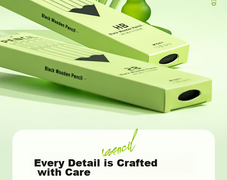 M&G Stationery HB Pencil Black Wood Small Green Hexagonal High-End Pencil for Primary Students Marking Pencil Exam Special Back-to-School Handwriting Drawing 10pcs/Box AWP32019 3