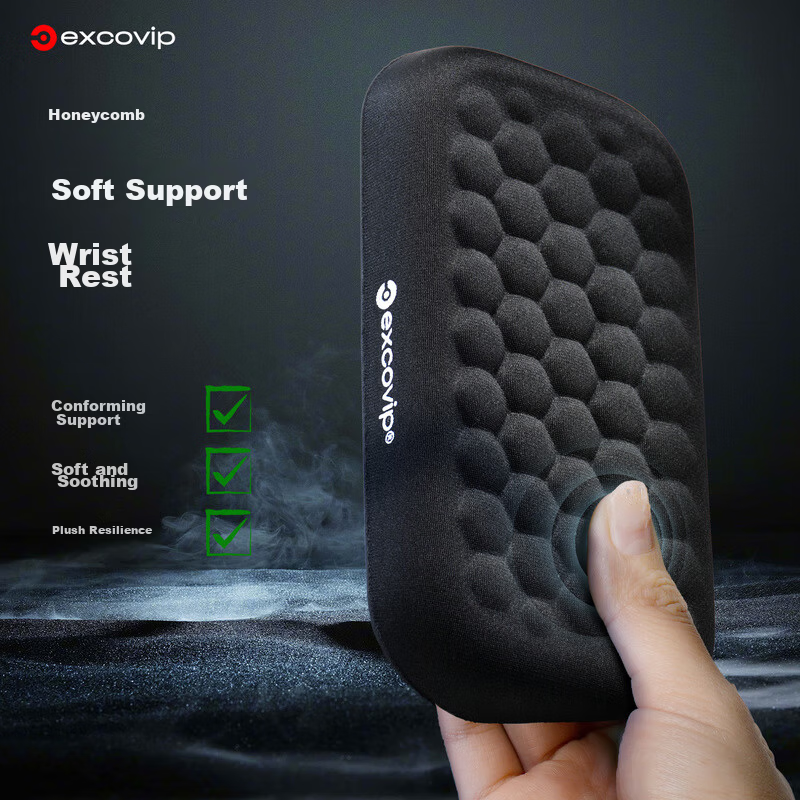EXCO Ergonomic Silicone Wrist Rest Mouse Pad Palm Support Keyboard Wrist Pad Typing Support 0445 7