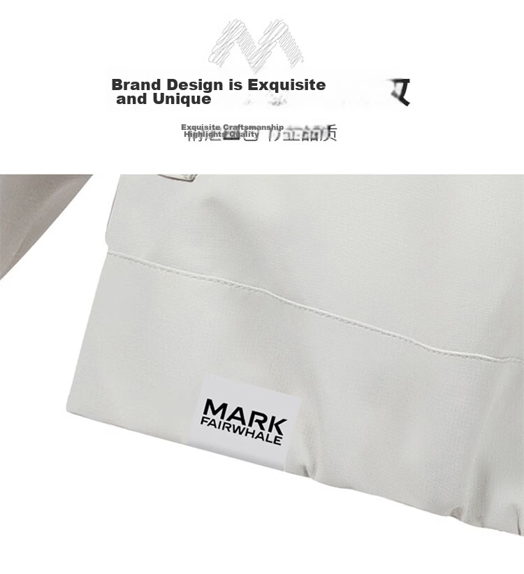 MARK FAIRWHALE Men's Spring and Autumn Loose Casual Jacket, Versatile Workwear Shirt, Light Gray, 2XL 6