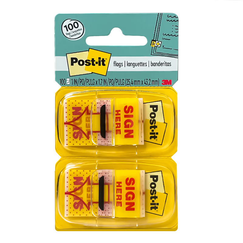 3M Post-it Notes Arrow Flag Reminder Labels Stationery 680-SH2 100 Sheets