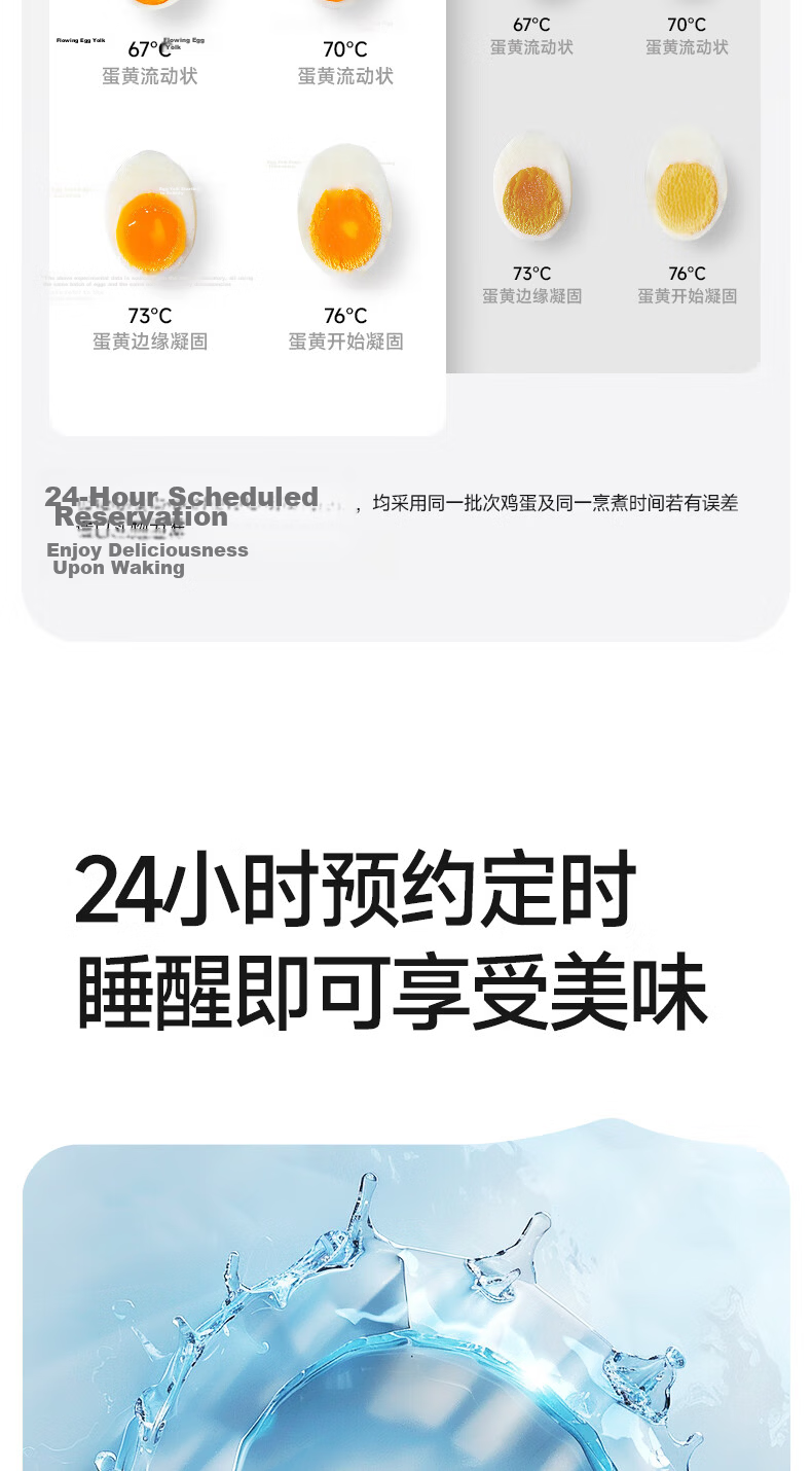 Ankale Multifunctional Egg Cooker for 1-2 People Small Smart Timer Auto Power Off Soft Boiled Salted Egg Hot Spring Steamed Egg Single Layer 4-Egg Steamer Baby Food Maker AJL-ZD10 7