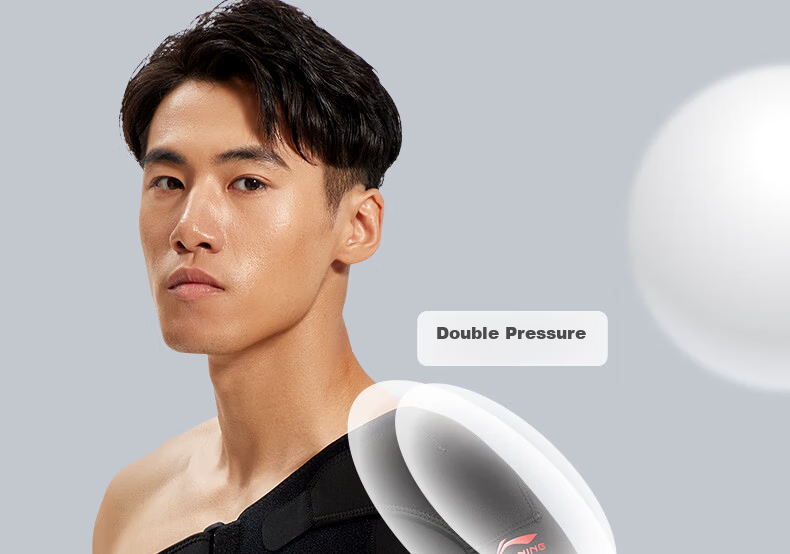 LI-NING Shoulder Support Single Pack Adjustable Breathable Pressure Sports Guard for Fitness Training Left Shoulder Universal Size 9