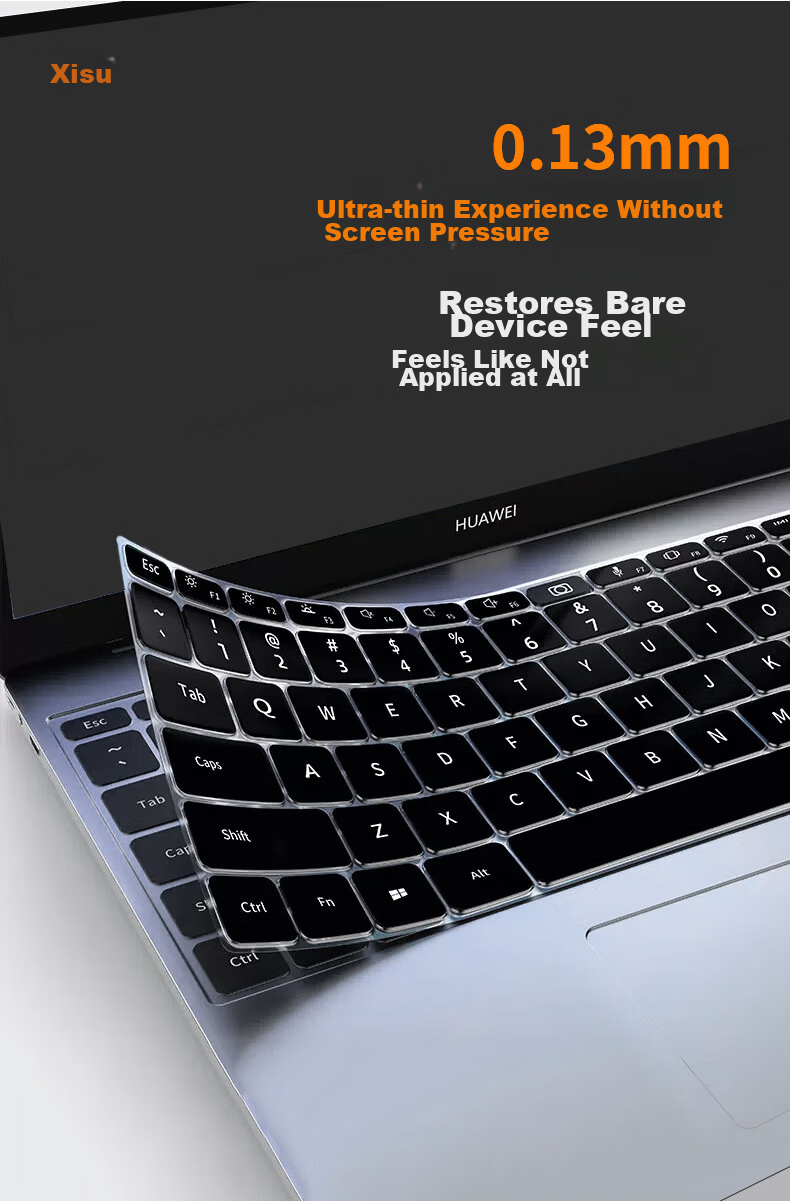 Jiasu Huawei MateBook D16/D16SE 2026/25 Model Black Vinyl Keyboard Film 16-inch Laptop Keyboard Protector Black Dust Cover Non-falling 2