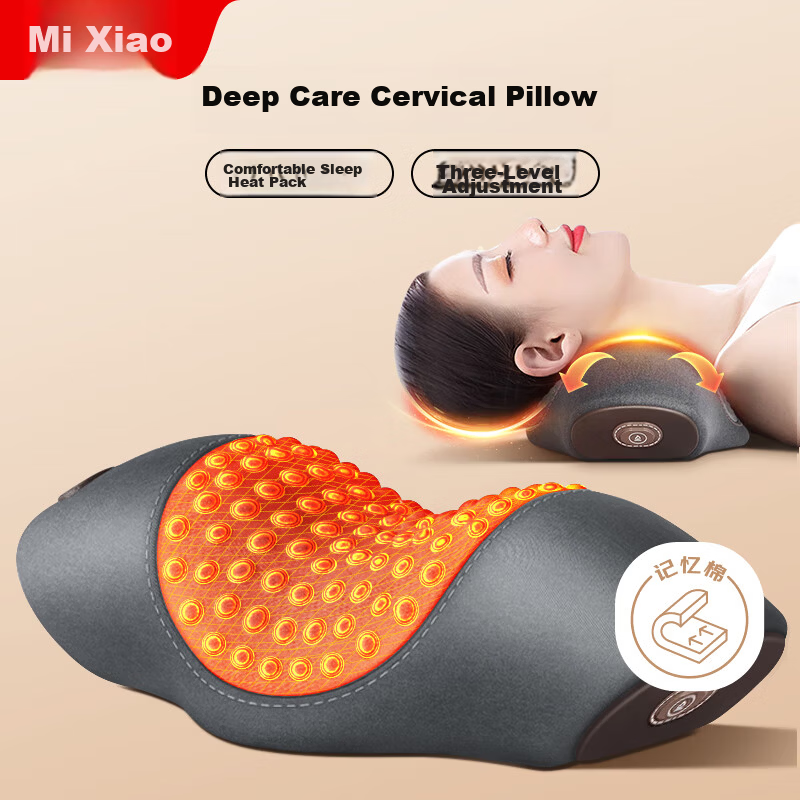 Mi Xiaoshu Cervical Pillow Massage Care Deep Sleep Neck Pillow Medical Heat Therapy Repair Pillow for Cervical Spine and Neck Hump Heat Pack
