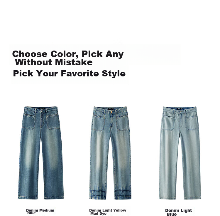 Semir Senrou | Women's Jeans, Summer Moisture-Wicking Cool-Feeling Linen Long Pants, Distressed Wide-Leg Pants 103325124005A 29