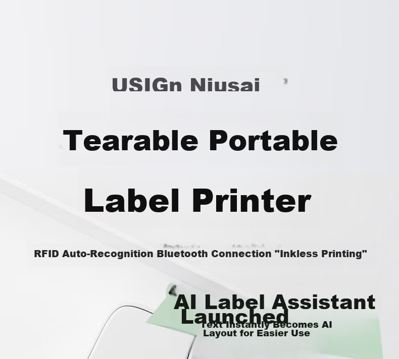 Deli Q1 White Portable Thermal Label Printer for Home Use - Planner Name Tags, Storage Labels, Price Tags, Food Label Printer - Package 2 3