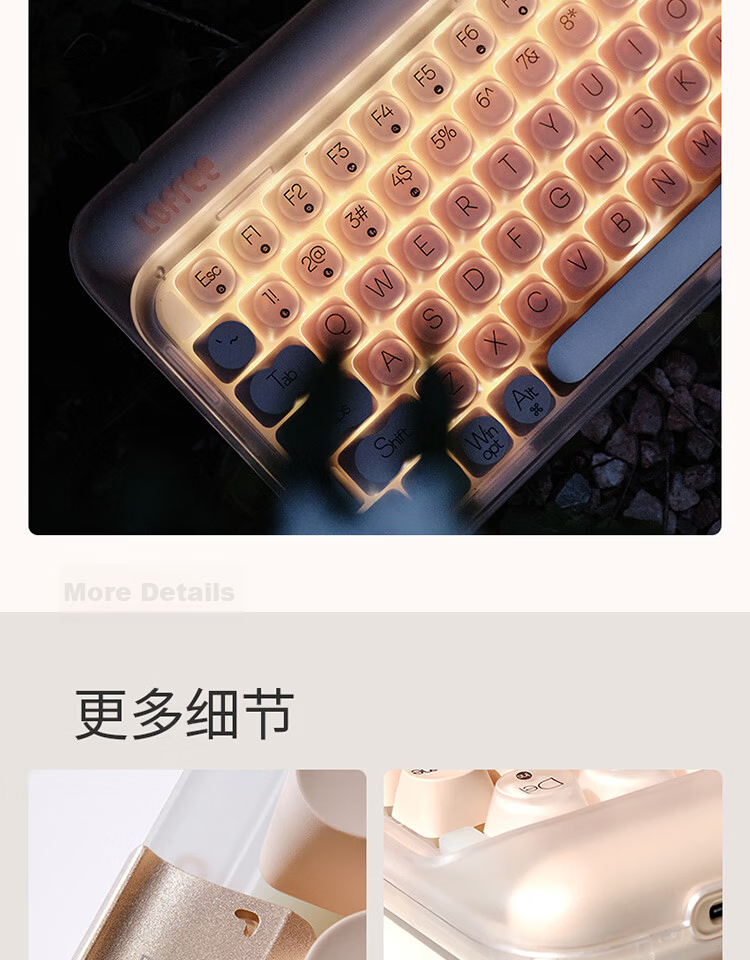 LOFREE EH121 Foundation Liquid, Sugar Bean Three-Mode Digital Keyboard, Bluetooth Mini Keyboard, Calculator, Suitable for Finance And Office Use 17