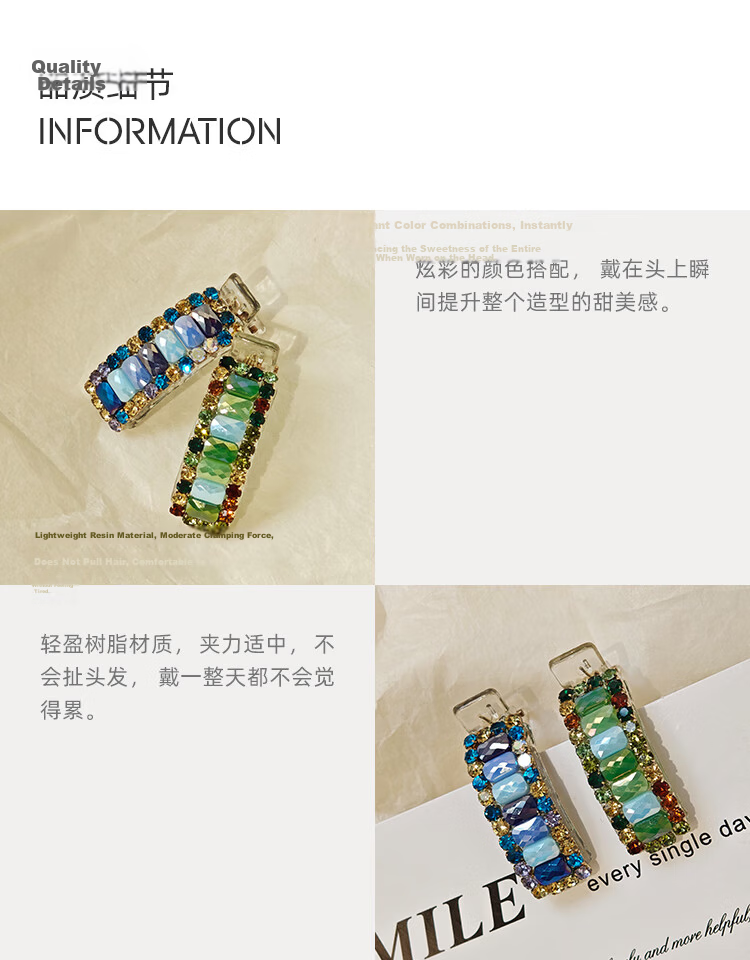 CHIMERA Rainbow Mojito Side Hair Clip Set of 2 Hairpin Hair Accessories for Women Birthday Gift 3
