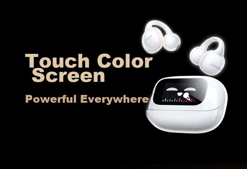 UGREEN Bluetooth Earphones H6 Magic Semi-In-Ear Adaptive Noise Cancelling Smart Touch Screen Wireless Sports Running Gaming Earbuds Compatible with Apple Huawei Xiaomi Gift 7