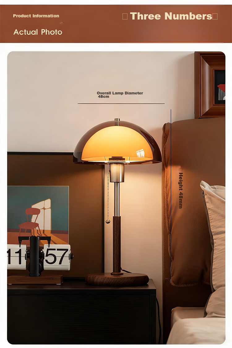 ZIDENG Vintage Style Table Lamp Bedroom Bedside Lamp Study Desk Ambient Light French Retro Counter Lamp 12